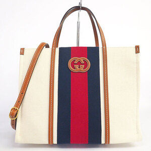 Gucci Web Stripe Shoulder Bag Interlocking GG Tote